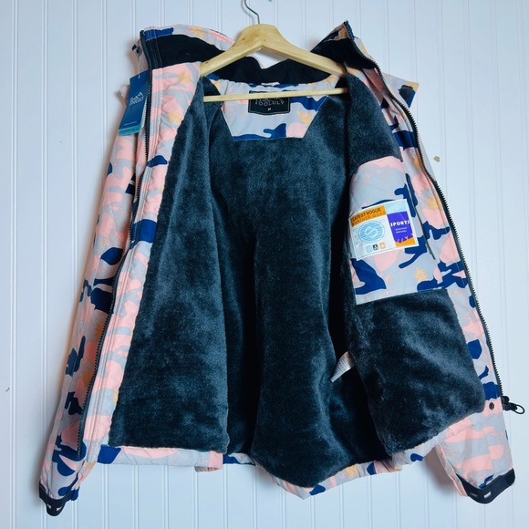 Pooluly Womens Ski Warm Winter Waterproof Windbreaker Hooded Snowboarding Jacket - Picture 11 of 12